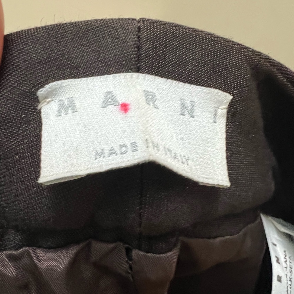 Marni wool trousers in raisin